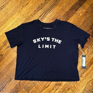 James Perse Navy Blue Crop Top